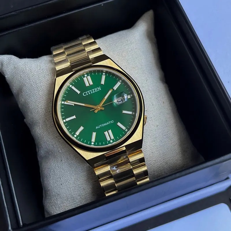 Citizen Tsuyosa Green Dial Automatic Gold-tone Men's Watch- NJ0152-51X